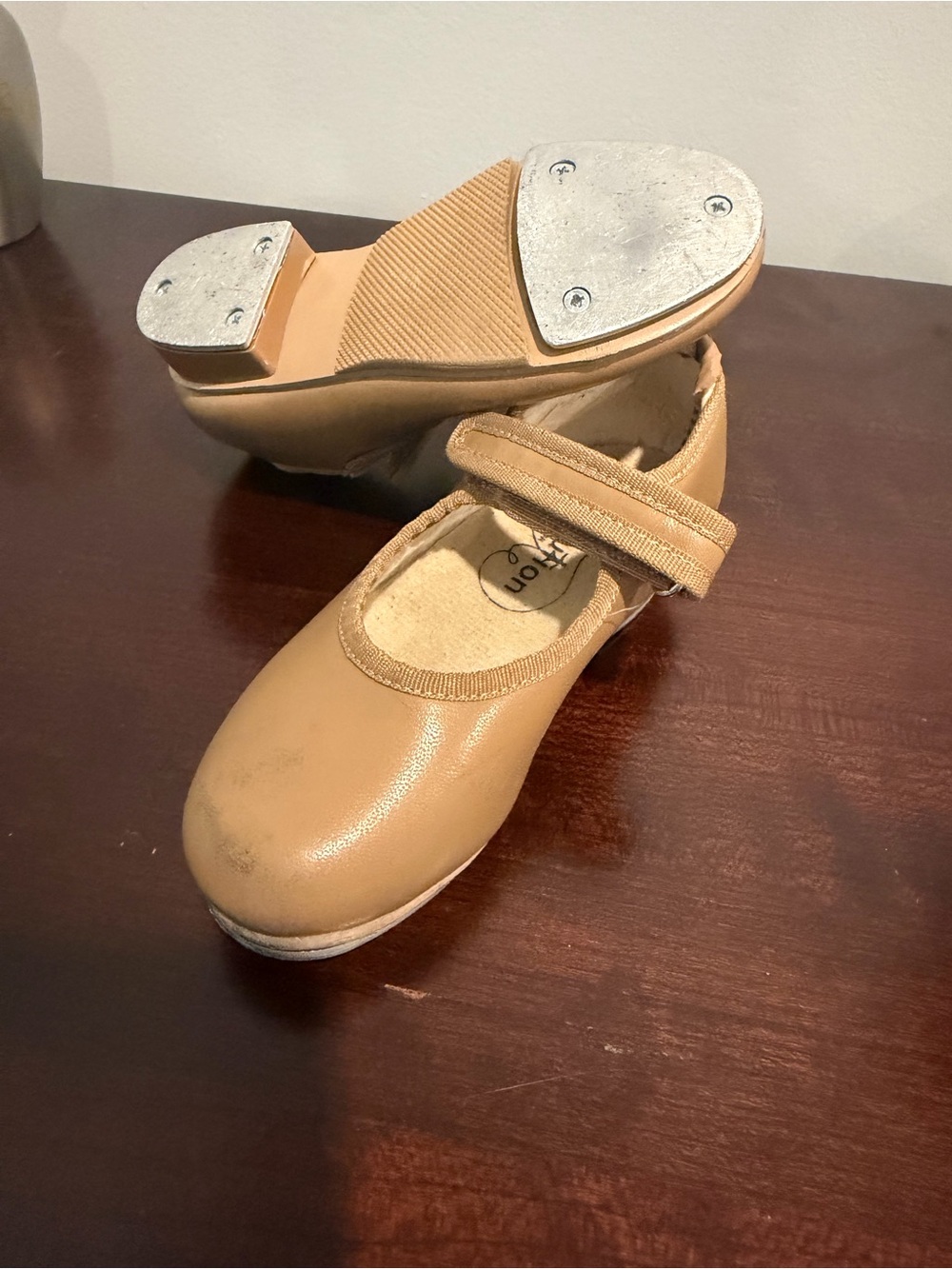 Revolution Kids Tap Mary Jane Shoes in Tan